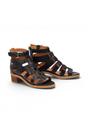 Black Womens Soft Block Heel Sandals W3H-1823, Image 8 of 8
