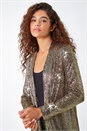 Bronze Longline Sequin Stretch Jacket, Image 5 of 5