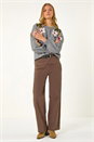 Grey Floral Emellished Jumper, Image 4 of 5