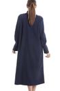 Navy Camille Lingerie Navy Soft Fleece Floral Button Up Housecoat, Image 2 of 5