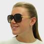 Brown Michael Kors Brown Square Dark Tortoise Gold Brown Gradient Sunglasses, Image 6 of 8