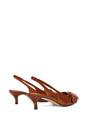Brown XY LONDON Brown 'Lexi' Pointed Toe Kitten Heels With Buckle, Image 6 of 6