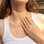 Rose Gold Fine Diamond Rhombus Ring Holder Necklace in Sterling Silver, Image 5 of 5