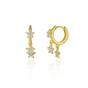 Gold Spero Gold Star Sterling Silver Eardrop Hoop Earring, Image 1 of 5
