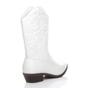 White Low Cuban Heel Embroidered Cowboy Western Boots, Image 4 of 5