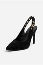 Black Anais Faux Suede Pointed Toe Heels, Image 2 of 4