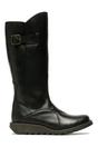 Black Womens Heel Knee High Zip Up Boots-Mol 2, Image 1 of 7
