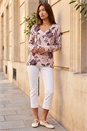Light Pink V-Neck Floral Print Jumper, Image 2 of 4