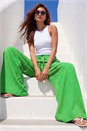 Green Air Flow Palazzo Trouser, Image 2 of 4
