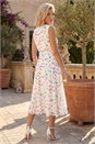 Ivory  Petite Abstract Print Pleated Midi Dress, Image 2 of 4