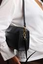 Black 'Dune' Faux Leather Structured Mini Shoulder Bag, Image 6 of 6