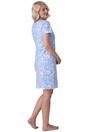 Blue Camille Lingerie Blue Floral Print Cotton Nightdress, Image 4 of 5