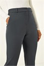 Dark Grey Long Bootcut Stretch Trousers, Image 5 of 5