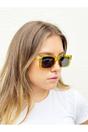 Yellow Square Crystal Frame Sunglasses, Image 2 of 6