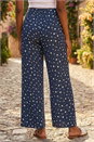 Navy  Petite Textured Stretch Trouser, Image 3 of 4