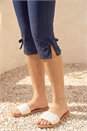 Navy  Dusk Bow Bengaline Capri Trouser, Image 4 of 4