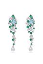 Silver Silver-Colored Contemporary Drop Earrings, Image 1 of 4
