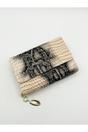 Beige Faux Crocodile Pattern Folded Purse, Image 1 of 6