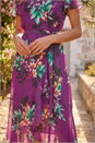 MAGENTA Floral Print Wrap Dress, Image 4 of 4