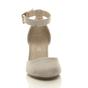 Grey AJVANI Grey Mid Block Heel Ankle Strap 2 Part Heels, Image 6 of 6