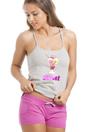 Grey Camille Lingerie Grey Two Piece Cotton Short Pyjama Set, Image 5 of 5