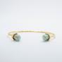 Gold Adjustable Stone Pencil Cuff Bangle, Image 3 of 4