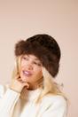 Brown Leopard Faux Fur Hat, Image 2 of 2