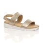 Gold AJVANI Gold Flatform Strappy Sandals, Image 1 of 6