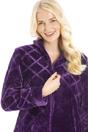 Purple Full Length Zip Housecoat With Inseam Pockets, Image 2 of 5