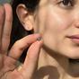 Blue Turkish Evil Eye Nazar Protective Gold Stud Earrings, Image 3 of 4