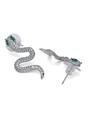 Silver Pavé Serpent Drop Earrings, Image 2 of 3