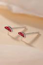 Red Sterling Silver Red Toadstool Studs, Image 1 of 3