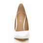 White AJVANI White High Heel Stiletto Pointed Toe Court Shoes, Image 6 of 6