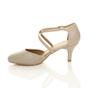 Natural AJVANI Natural High Heel Crossed Straps Court Shoes, Image 3 of 6