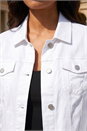 White Stretch Pocket Detail Jacket, Image 4 of 4