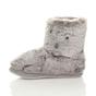 Grey AJVANI Grey Faux Fur Lined Slip On Memory Foam Mules Slippers, Image 3 of 6