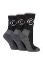 Black 3 Pairs Heavy Duty Cushioned Hiking Socks, Image 1 of 3