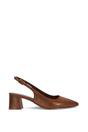 Brown 'Virelai' Shimmer Low Block Heels With Slingback, Image 1 of 6