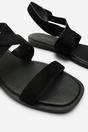 Black Canopy Cross Over Strap Sandal, Image 5 of 6