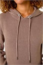 Beige Hooded Knit Dress, Image 5 of 5