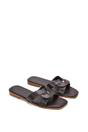 Chocolate 'Charley' Open Toe Slip On Slider Sandals With Square Toe, Image 4 of 5
