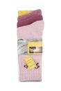 Pink 3 Pack Cotton Rich Ribbed Boot Socks, Image 2 of 3