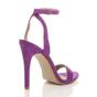 Purple AJVANI Purple High Heel Ankle Strap Barely There Sandals, Image 4 of 5