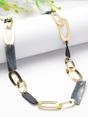 Grey Mixed Link Shell Accent Necklace, Image 3 of 3