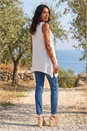 Ivory  Frill Detail Tunic Top, Image 3 of 4