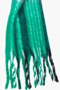 Green Tartan Tasselled Winter Scarf, Image 2 of 2