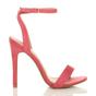 Coral AJVANI Coral High Heel Ankle Strap Barely There Sandals, Image 2 of 6