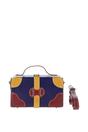 Navy 'Adelaide' Leather Shoulder Bag, Image 3 of 4