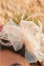 Light Pink Large Floral Fascinator, Image 2 of 4