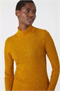 Amber Ribbed Knit Turtleneck Jumper, Image 4 of 5